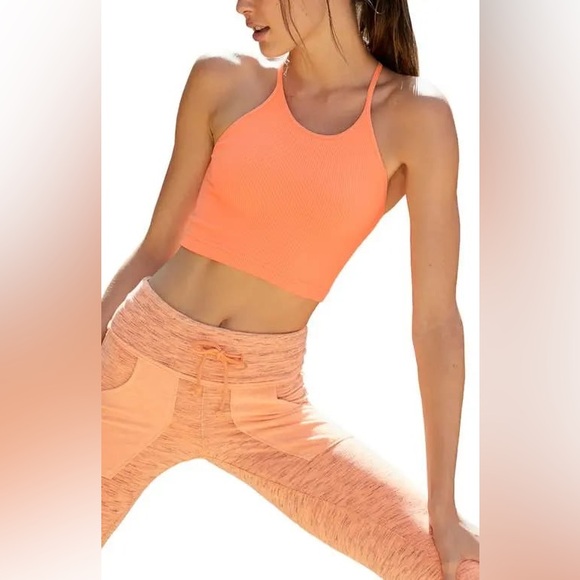 FP Movement Happiness Runs Crop Tank - Peach Horizon - Picture 1 of 7
